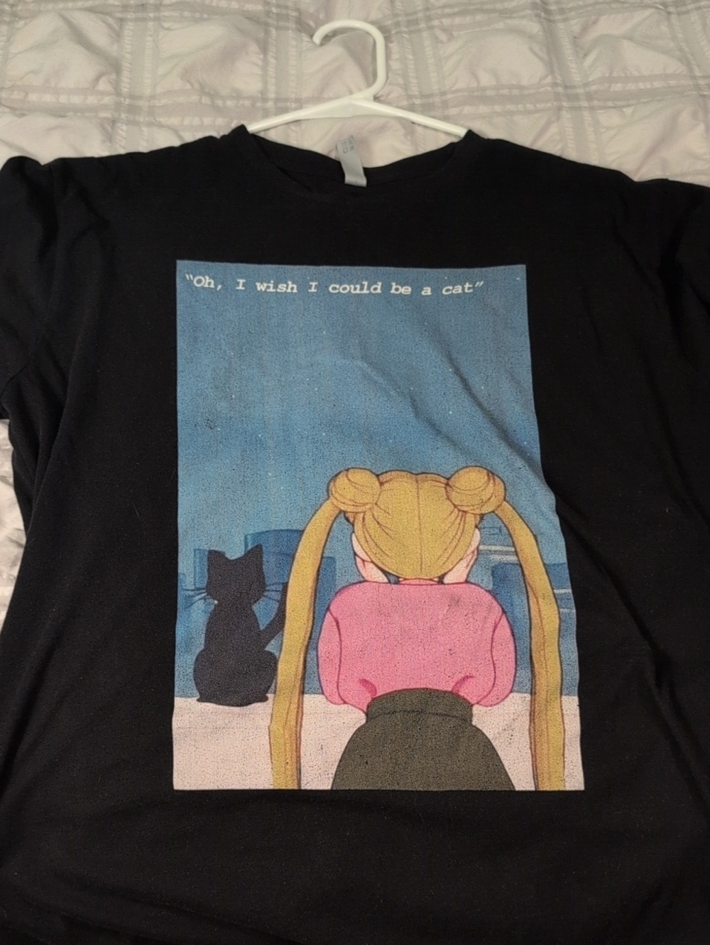 Sailor Moon Black Cat & Girl Graphic Tee - Pets Cat